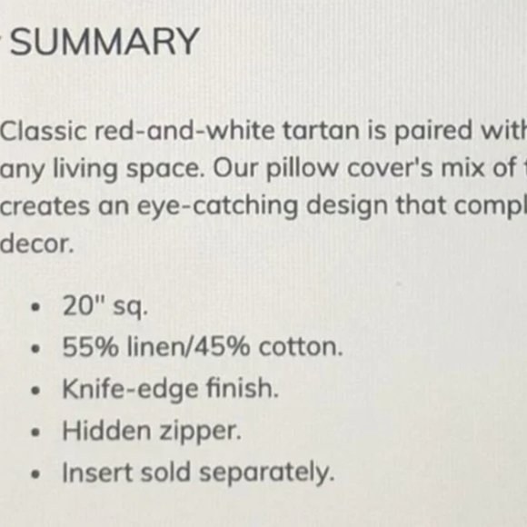 Black Panther embroidered tartan pillow cover William Sonoma home - Picture 4 of 11